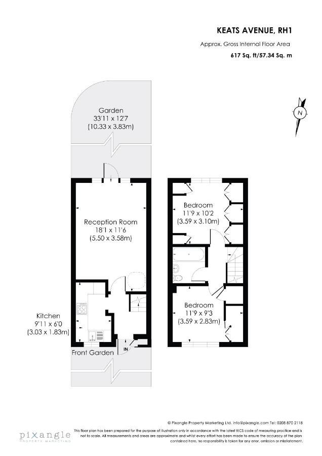 Surrey Stays - 2 Bedroom House, Rh1, Contractors Welcome, Sleeps 5 Max, 2 Parking Spaces, Near Town Centre, Train Station And Gatwick Airport 红山 外观 照片